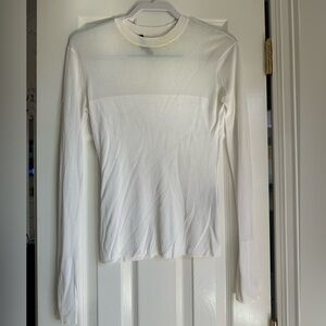 Alexander Wang White Long Sleeve Top Size XS- stain neckline 
Stain on sleeves